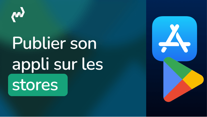 Publier son application sur lapp store et le play store | Wess Soft Illustration promotionnelle pour publier une application mobile sur l'App Store et Google Play Store.
